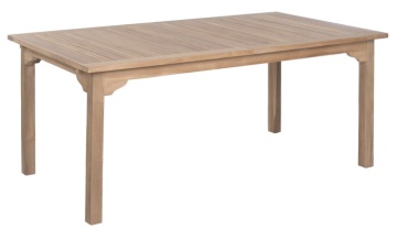 Masă dining pentru exterior extensibilă din lemn de tec 180–240 cm finisaj natural, „Malindi”