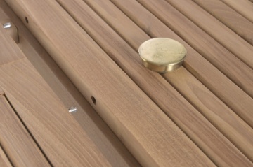 Masă dining pentru exterior extensibilă din lemn de tec 180–240 cm finisaj natural, „Malindi” - Img 11