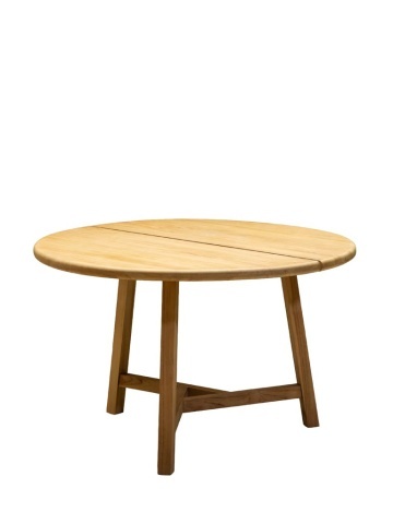 Masa dining rotundă de exterior din lemn masiv de tec, „Atlas”
