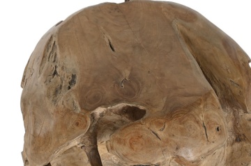 Măsuță laterală sculptată din lemn masiv de teak, 50×50×40 cm, „Tallado" - Img 2