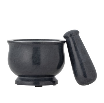 Mojar cu pistil din piatră de săpun gri, 10×7,5 cm, „Aprilla" - Img 3