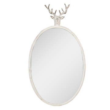 Oglinda de perete, alba, din metal, 50x10x89 cm, Deer