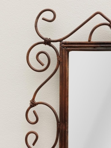 Oglinda de perete, din metal, aspect vintage, Arabesque - Img 3