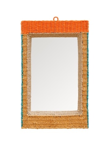 Oglinda de perete, din textil impletit, Mali