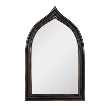 Oglinda de perete, neagra, aspect classic, 17x2x26 cm