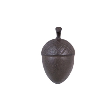 Opritor de ușă din fontă în formă de ghindă, maro antichizat, finisaj mat, 13×7,5×7,3 cm, „Acorn"