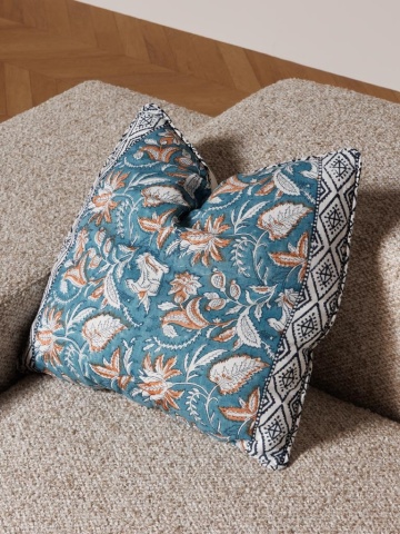 Pernă decorativă din bumbac, cu imprimeu floral, Pavot - Img 6