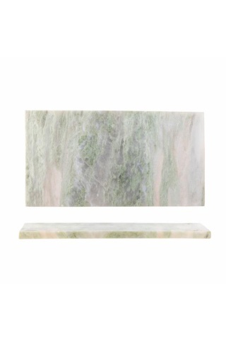 Platou de servire din marmură naturală verde, 38×1,5×20 cm, „Keika"