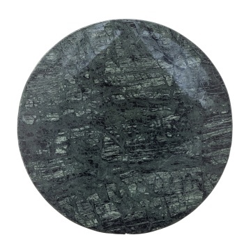 Platou de servire din marmură naturală, verde, cu aspect satinat, 36x5 cm, „Nuni"