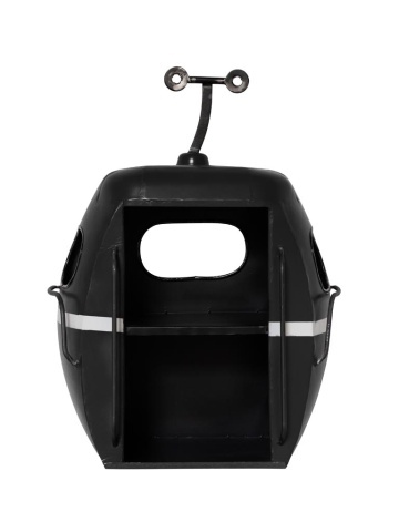 Raft negru de perete in forma de telegondola, "Cable car"