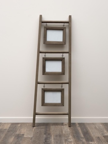 Scară decorativă din lemn cu 3 rame foto, H118 cm - Img 3