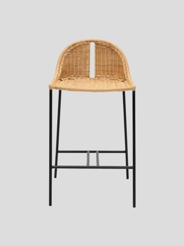Scaun de bar, din rattan, Bermuda - Img 2