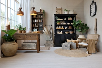 Set 2 cosuri impetite manual din rachita cu manere, "French Country" - Img 3