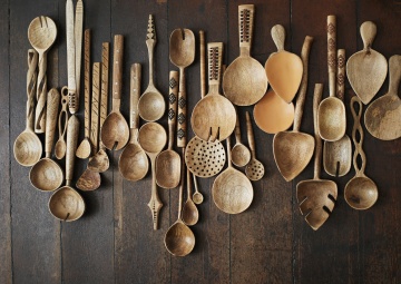 Set 2 linguri pentru salată din lemn de mango și bambus, L26 cm, „Bamboo Salad Set" - Img 3