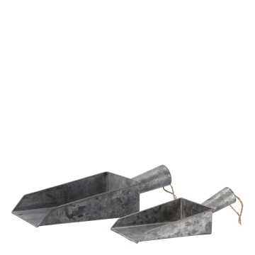 Set 2 tavi decorative, din metal, cu maner, Antique