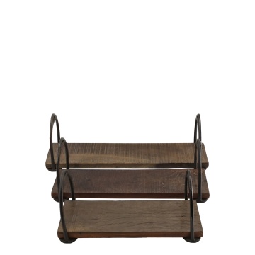 Set 3 tavi decorative, din lemn reciclat, Grimaud