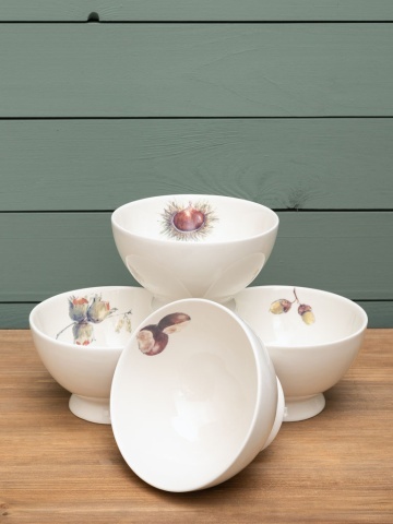 Set 4 boluri, din ceramica, cu motive de toamna, Carouge - Img 2