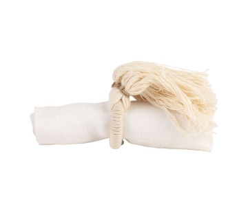 Set 4 inele decorative pentru servetele, din bumbac si lemn de mango, D3.5 cm, Fil de Coton - Img 2