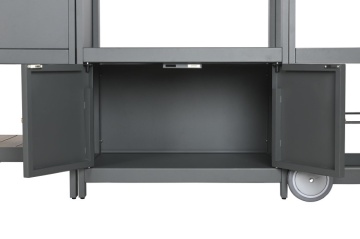 Set bucătărie de exterior din aluminiu și lemn compozit, 236 x 50 x 91 cm, „Isla Outdoor Kitchen Set" - Img 4