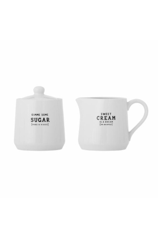 Set ceramic pentru lapte și zahăr, alb – Wendy