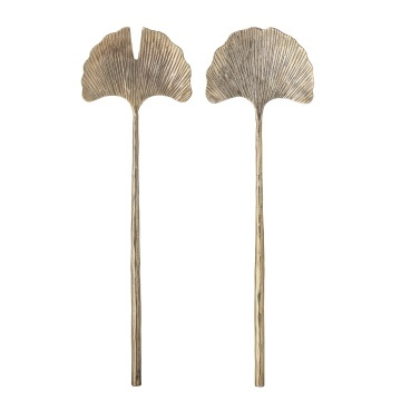 Set de 2 tacâmuri pentru salată din alamă antichizată, 32×4 cm, „Lyas"