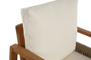 Set mobilier de exterior masa dining si 8 scaune, din lemn de eucalipt și sfoară naturală, 230X100X75 cm - Img 11