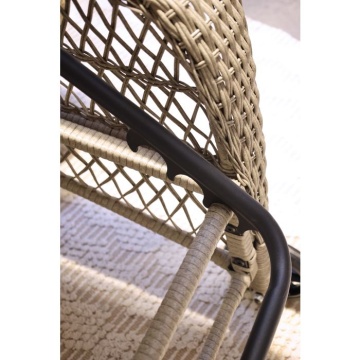 Șezlong de exterior reglabil cu roți și pernă din rattan sintetic pentru grădină și terasă, stil boho chic, „Riviera” - Img 7