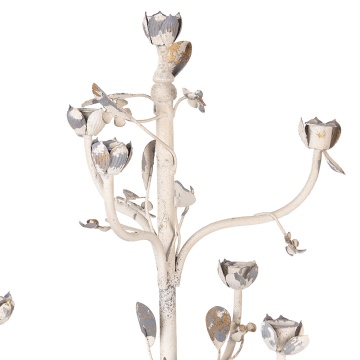 Sfesnic 7 lumanari, alb, din metal, cu aspect vintage, Ø39x51 cm, Bloom - Img 3