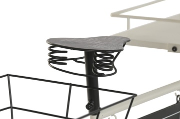 Stand decorativ alb, cu rafturi din metal , tip "Retro Bicycle" - Img 8