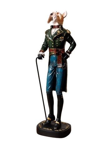 Statuie decorativă câine din rășină, H47 cm, "Dogmodore"