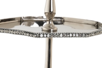 Suport argintiu din aluminiu cu 3 nivele, 28×28×47 cm, „Silver" - Img 3
