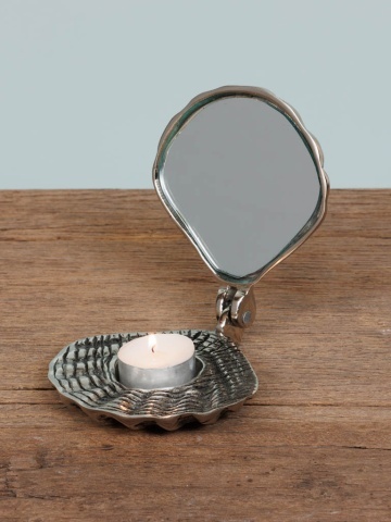Suport de lumanare, din aluminiu, cu oglinda, Tealight - Img 2