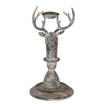 Suport de lumanare, in forma de cerb, aspect antichizat,17x14x30 cm - Img 3
