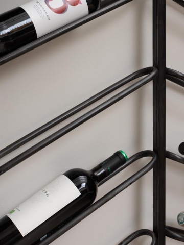 Suport de perete, pentru sticle de vin, din metal, Stim - Img 5