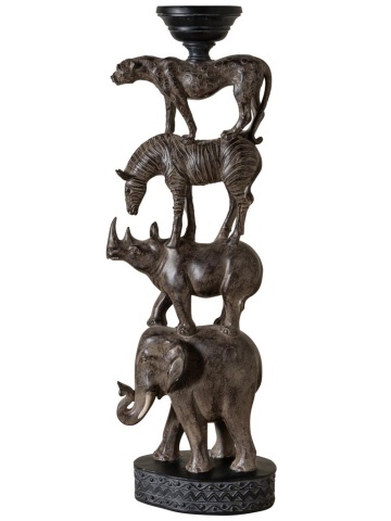 Suport lumanare din polirasină, „African Totem”