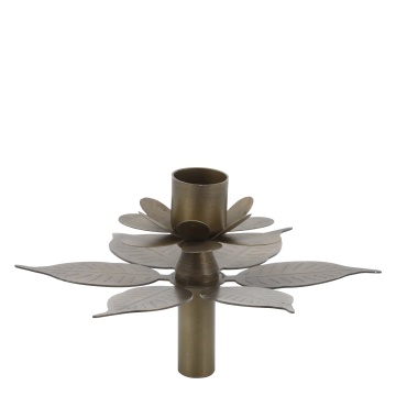 Suport pentru lumanare, din metal, H9cm, Flower