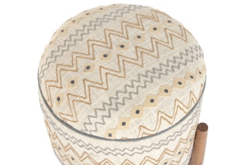Taburet din lemn de mango cu broderie manuala " Brodery " - Img 3
