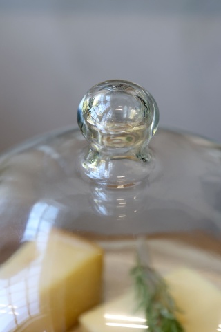 Tava din lemn de mango, cu capac din sticla, H21/D27cm, Dome - Img 5