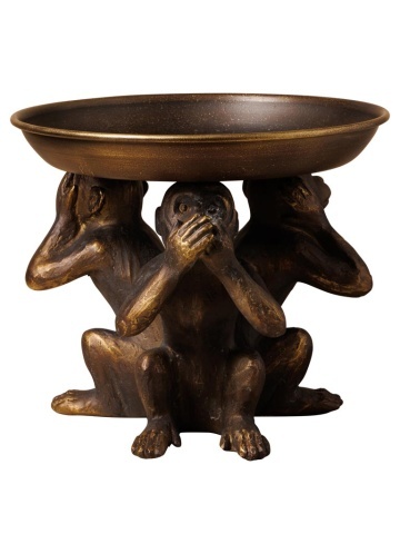 Tavita decorativa, din rasina, Monkeys