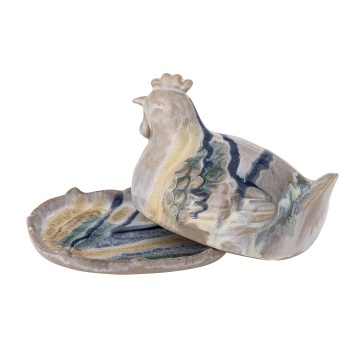 Untieră ceramică în formă de găină, din ceramică glazurată manual, 19×13×13 cm, „Heni" - Img 4