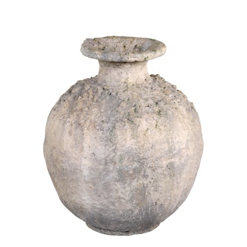 Vas decorativ din polirasină, finisaj crem antichizat, „Antique Pot”