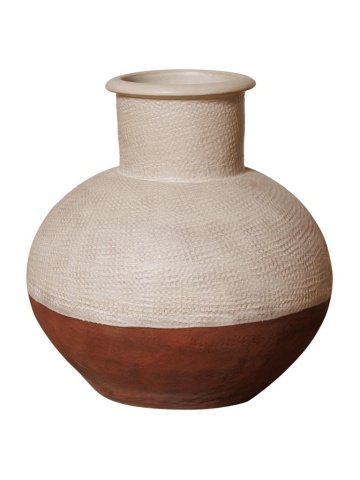 Vaza decorativa bej, din ceramica, Constantinople