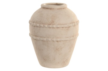 Vază decorativă, stil minimalist modern, culoare bej, din rășină, „Resin”