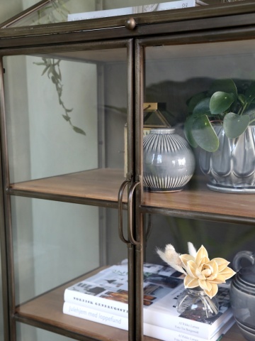 Vitrina din lemn, cu 4 rafturi, aspect rustic - Img 5