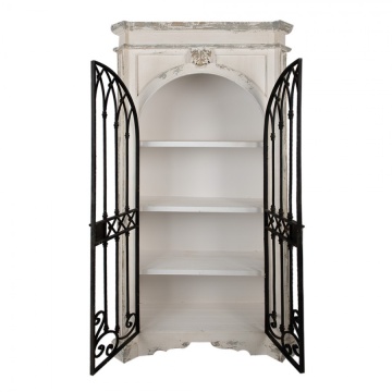 Vitrina din lemn cu usi de metal, aspect vintage, "Eloise" - Img 2