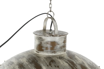 Abajur din metal, gri deschis, finisaj patinat, 60 x 60 cm, „Montargis” - Img 4