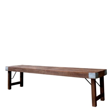 Banca din lemn reciclat, cu aspect rustic, Grimaud