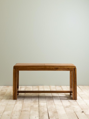 Bancă extensibilă din lemn de acacia, natur, 46 x 88–148 x 35 cm, „Extendable” - Img 5