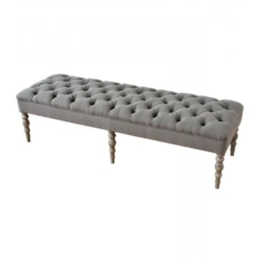Banca gri tapitata cu aspect vintage, big, Venice