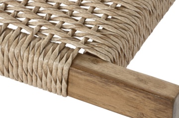 Bancheta din lemn de tec si fibre naturale, " Wall " - Img 4